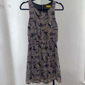 Dee Elle Black and White Geometric Mini Dress